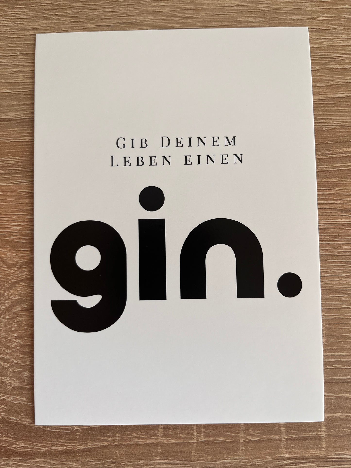 Postkarte Gin