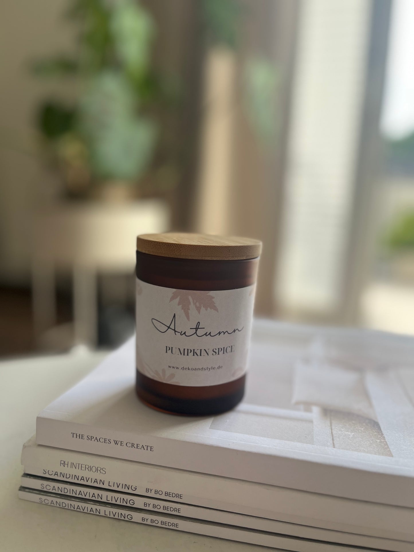 Herbstkerzen im Glas