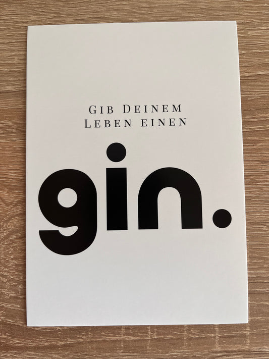 Postkarte Gin