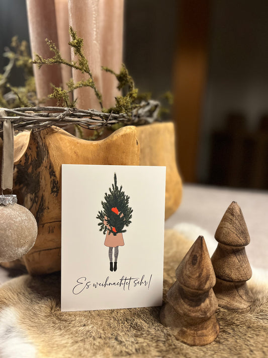 Postkarte Xmas Baum