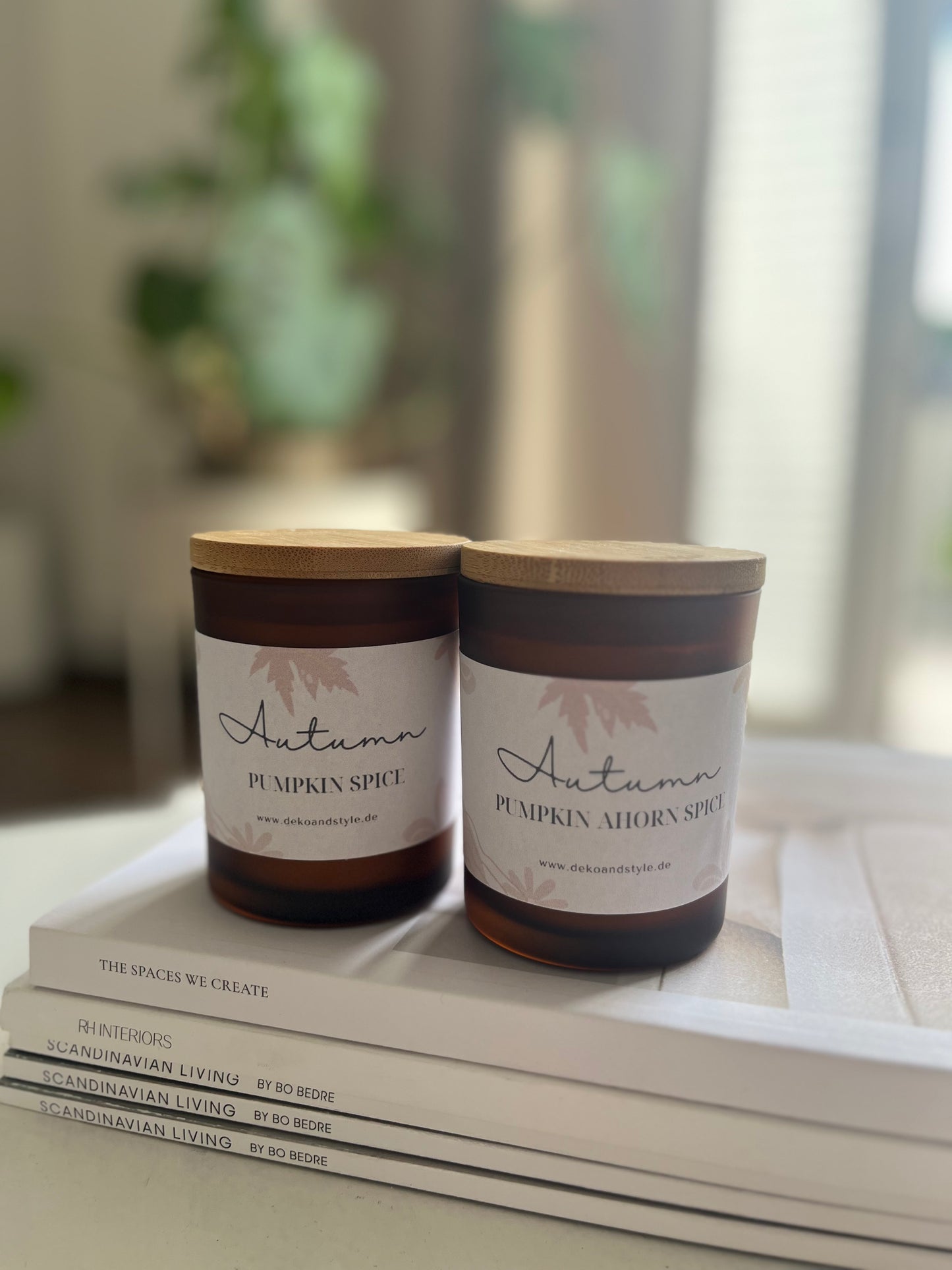 Herbstkerzen im Glas