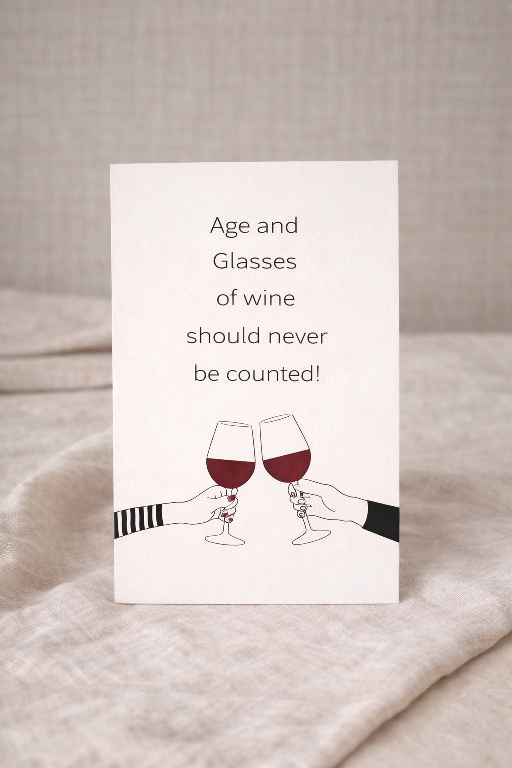 Postkarte Age and Wine