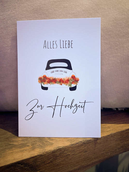 Postkarte Hochzeit